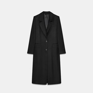 Zara NWT Long Coat with Shoulder Pads ❤️‍🔥❤️‍🔥- Size M